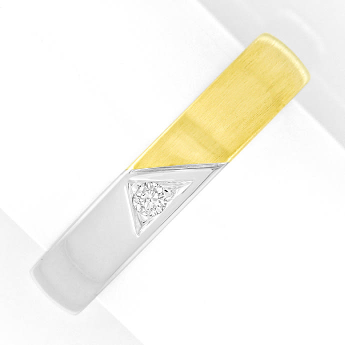 Foto 2 - Diamantring lupenreiner Brillant Bicolor-Gold, R1332