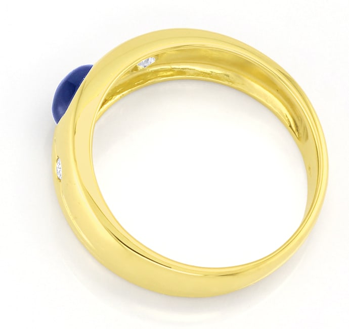 Foto 3 - Modischer Goldbandring Saphir mit Brillanten, S5111