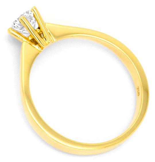 Foto 3 - Brillant-Ring IGI Weiss Lupenrein 0,56ct 18K Gelb Gold, S5349