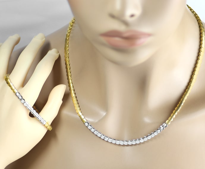 Foto 5 - Collier und Armband 18K Gold 2,53ct Diamanten, S5573