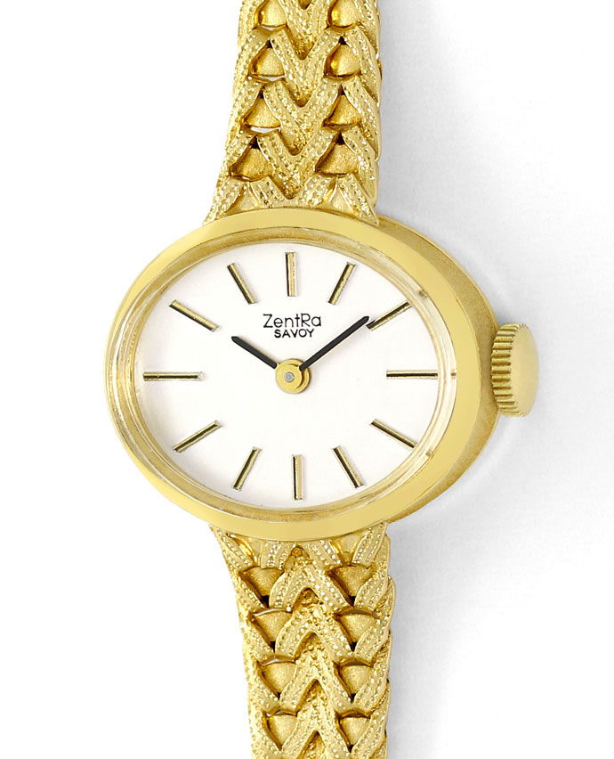 Foto 2 - Gelbgold Zentra Savoy Damen Uhr mit Glieder Armband 14K, U2361